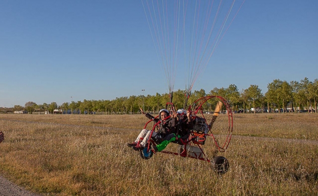 Despegando en el paramotor