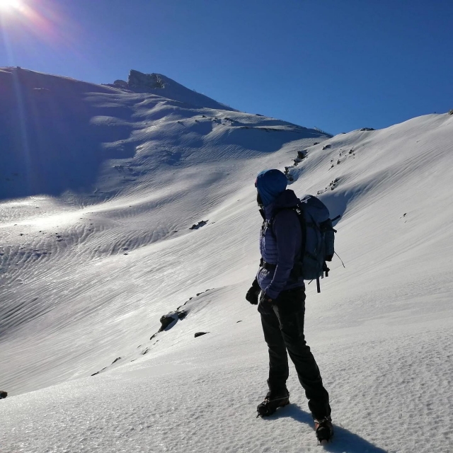  Route to Sierra Nevada with snowshoes 