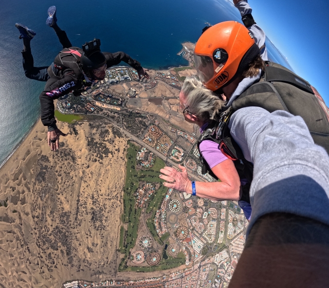 Saut en parachute Maspalomas photo+vidéo interne