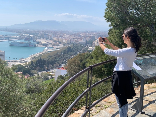  Al belvedere durante la visita guidata. 