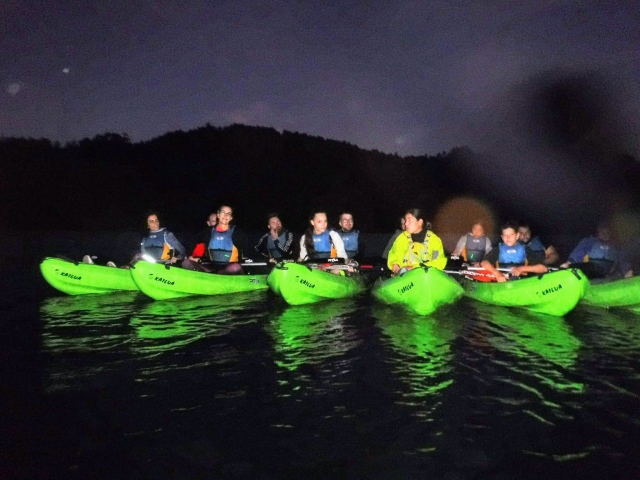  Nachtkajakfahrt auf dem galizischen Fluss 