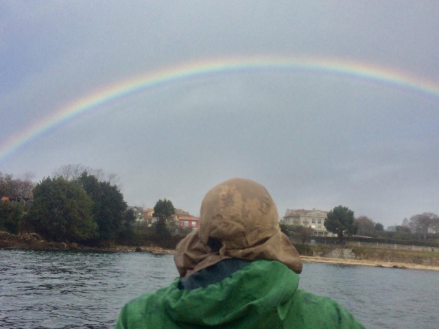 Arcoiris durante la ruta en kayak