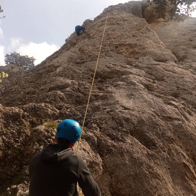  Team climb via ferrata
