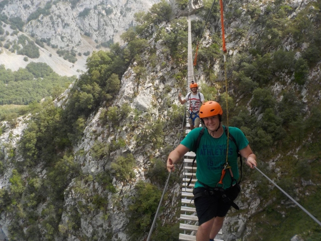  Via ferrata asturiana con tibetano ponte 