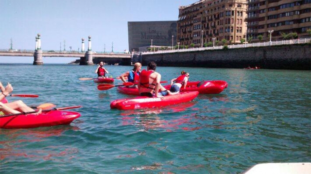 Itinerario in canoa attraverso il Ponte Zurriola 