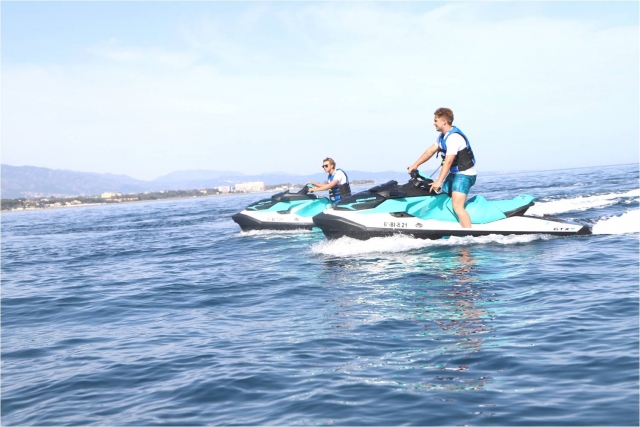 Jet ski route through Estepona 