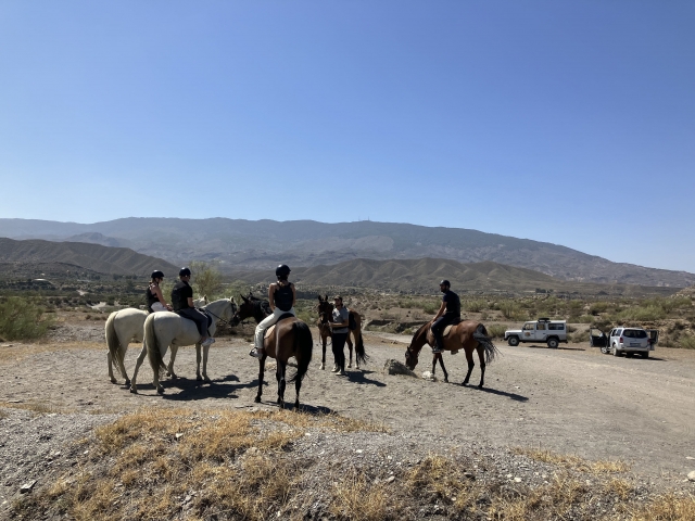A caballo por el desierto de Tabernas