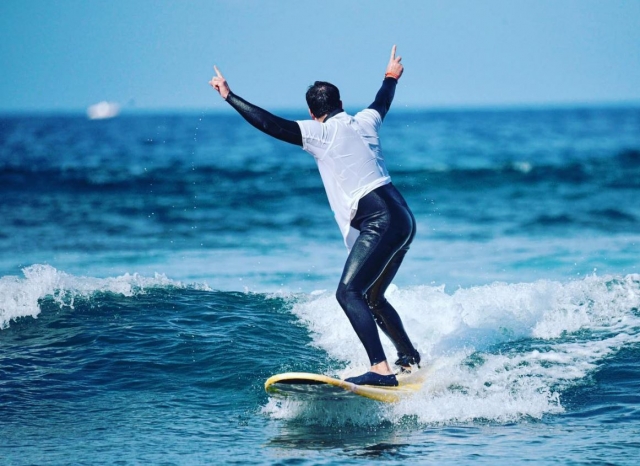  Pendant le cours de surf 