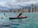 Lezione di SUP Yoga sulla spiaggia di Levante 90 minuti