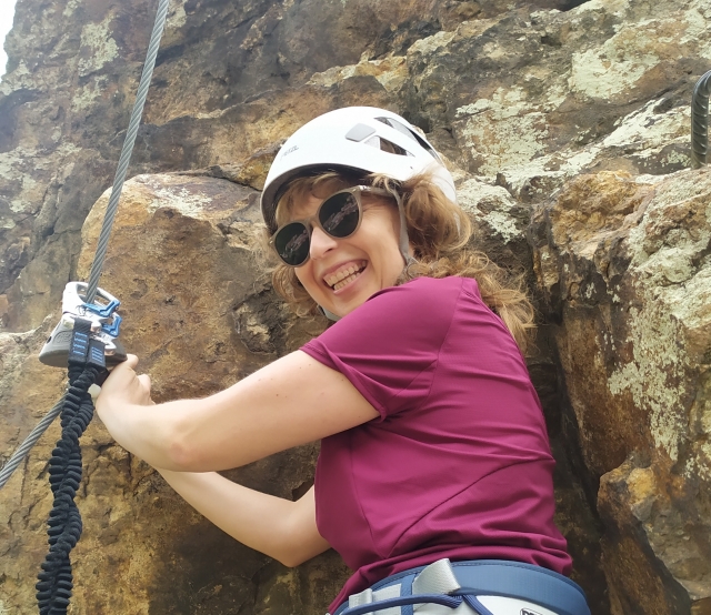  Ascending the ferrata 