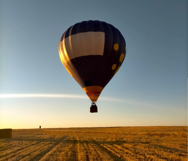  Voo de balão sobre os campos de Badajoz 