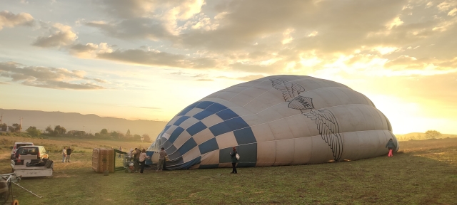  swollen globe prior to the flight to the flight