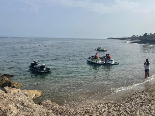  Avec les jet skis à Aguilas 