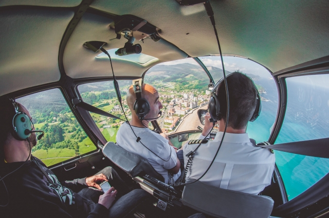 From the helicopter cockpit 