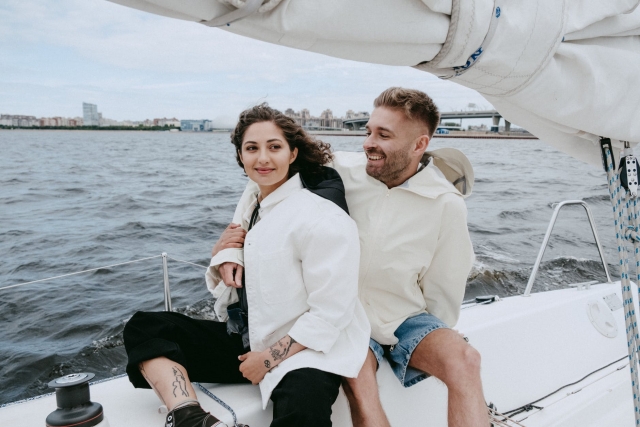  couple on a boat