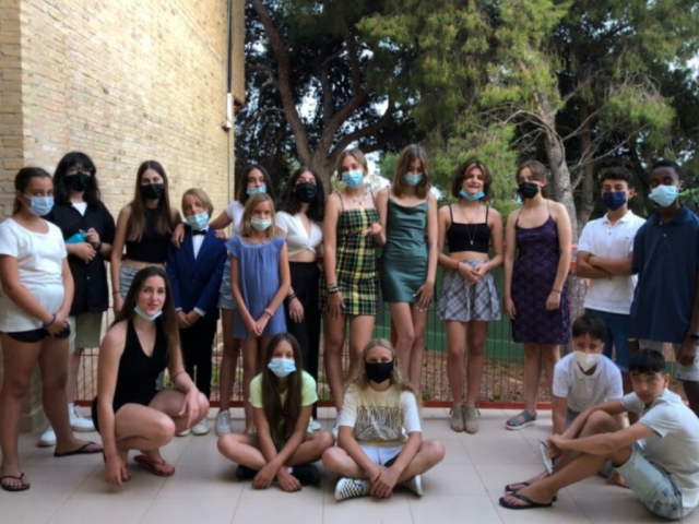 En el campamento al terminar la actividad