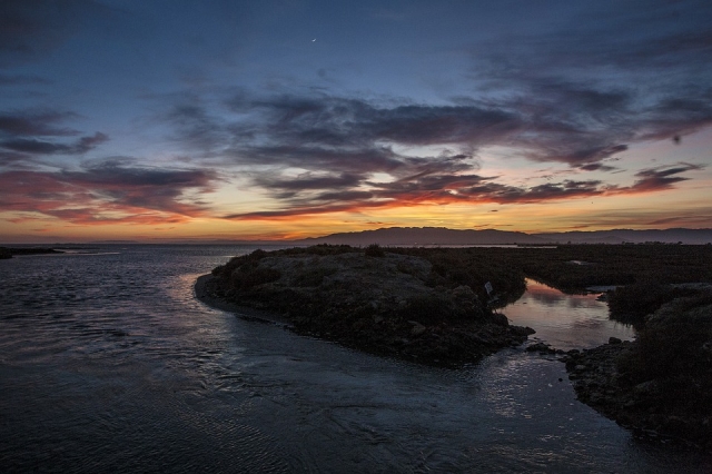 Delta del Ebro en el atardecer