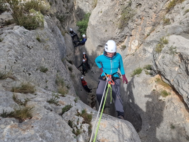  During the canyoning activity 
