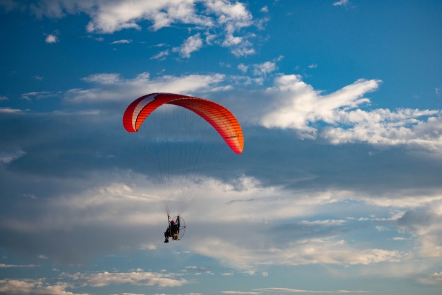  In the clouds in paramotor