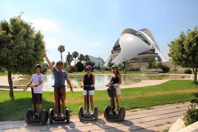 en el segway con la familia
