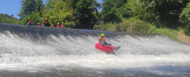 Bajando la cascada