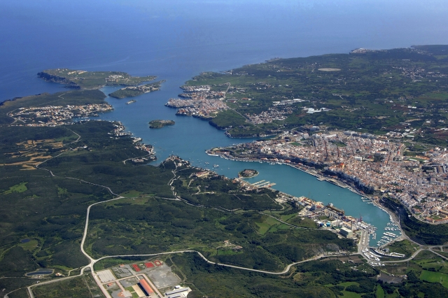 Mahón a vista de pájaro