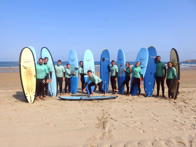  At the surf camp 