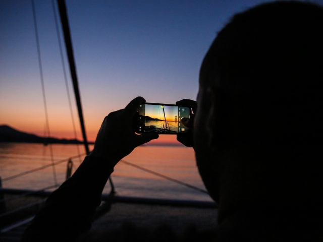 Amanecer desde el barco