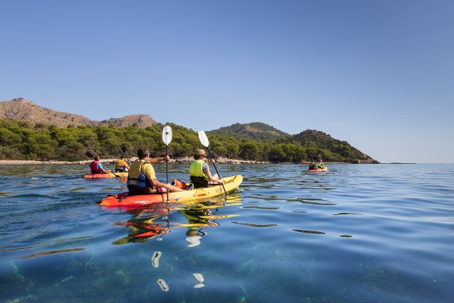 Rota de caiaque em Maiorca 