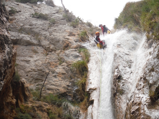  Waterfall in the canyoning activity 