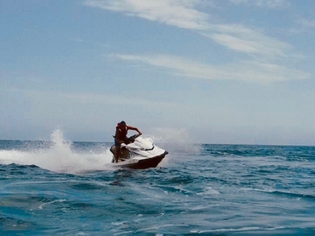 breaking the waves in Fuerteventura breaking the waves in Fuerteventura