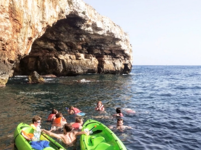 Excursion en kayak de 2 heures à travers Portocolom