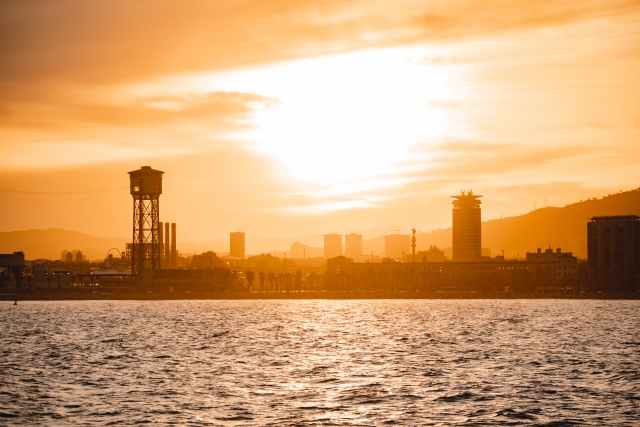 Puesta de sol desde la fiesta del barco