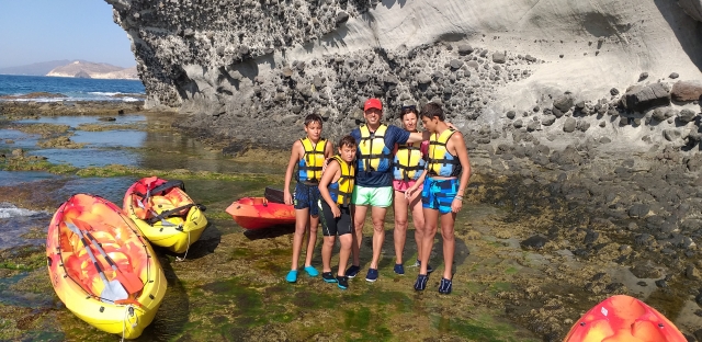  Family kayaking 