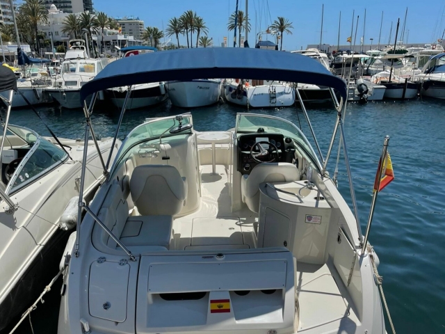  我们的 Sea Ray 260 船停泊在港口