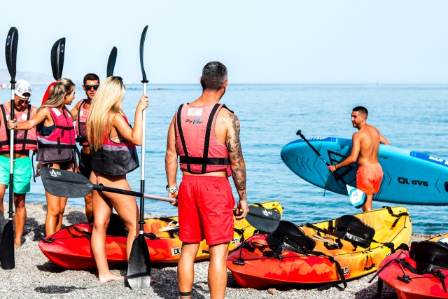 Todo listo para emprender la ruta en kayak