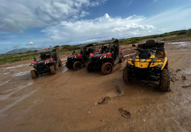  Eine Gruppe von Quads macht eine Pause 