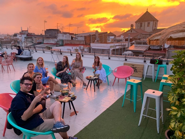 A wine with the sunset 