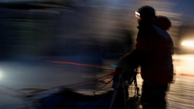 El mushing de noche es espectacular