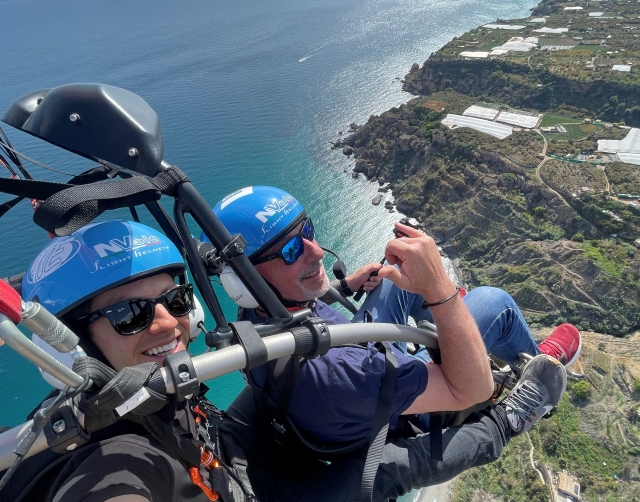 Volando en paramotor