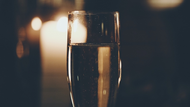 Glasses of cava during the farewell