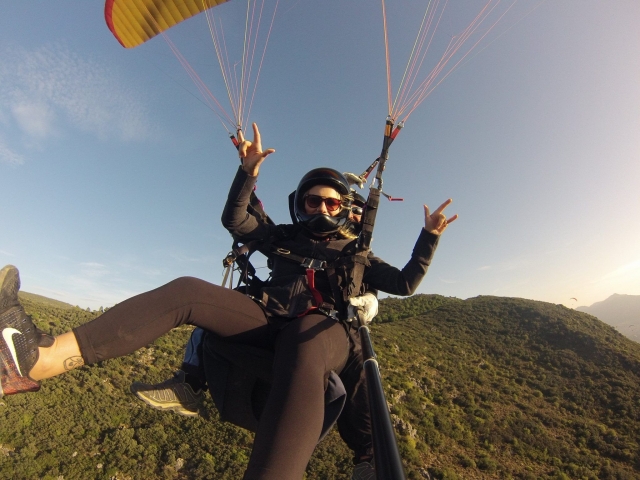 Controlando el parapente