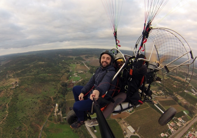  A paramotor flight 