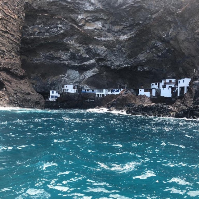  One of the curious locations embedded in the rock that we can see from the boat 