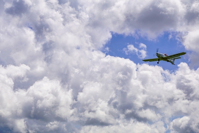 Soaring through the clouds 