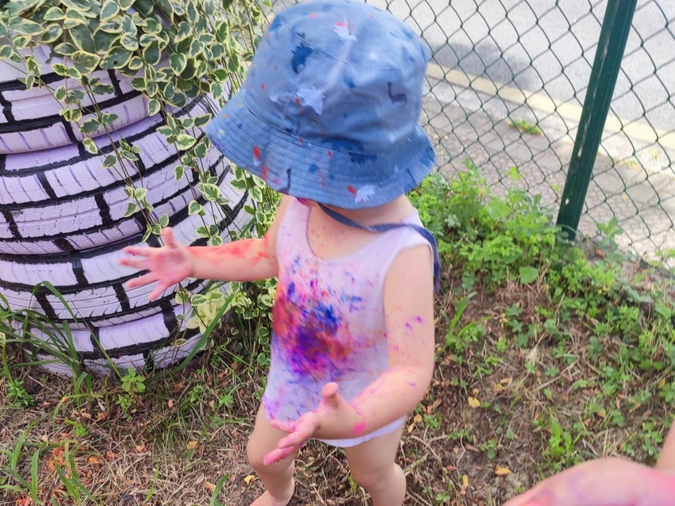  Durante a festa colorida 