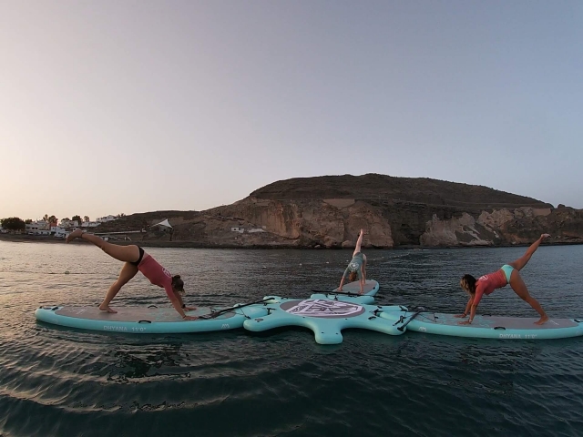 Yoga in the middle of the sea 