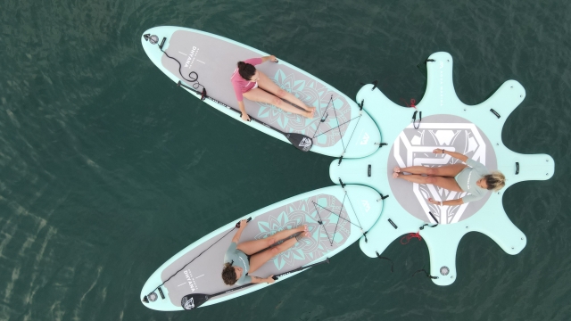  Yoga class on a SUP board 