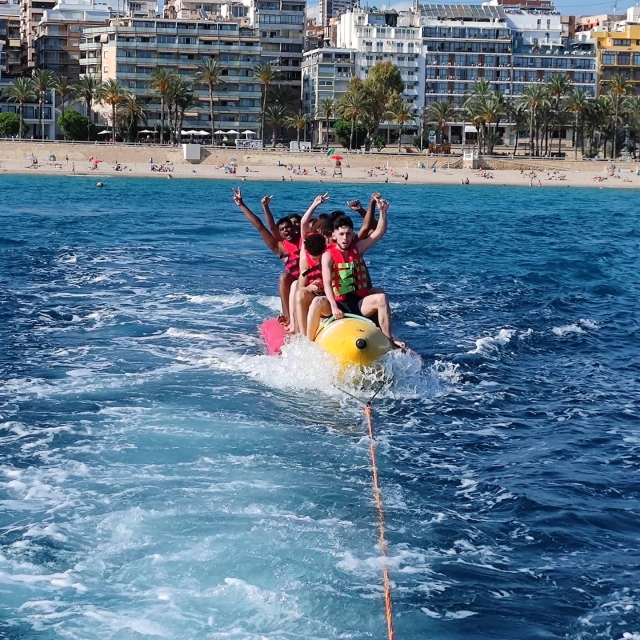 In the Mediterranean on the banana boat 