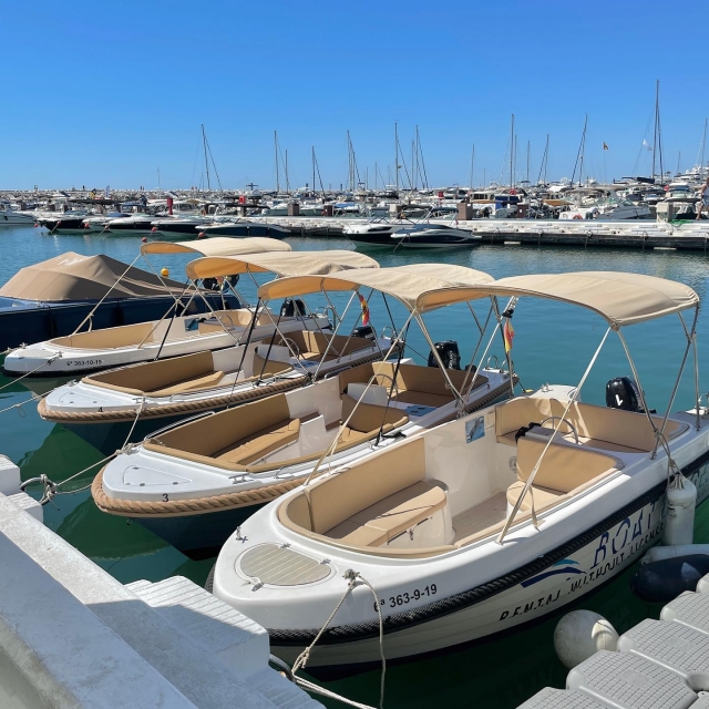 Flota de barcos en el Puerto de Banús